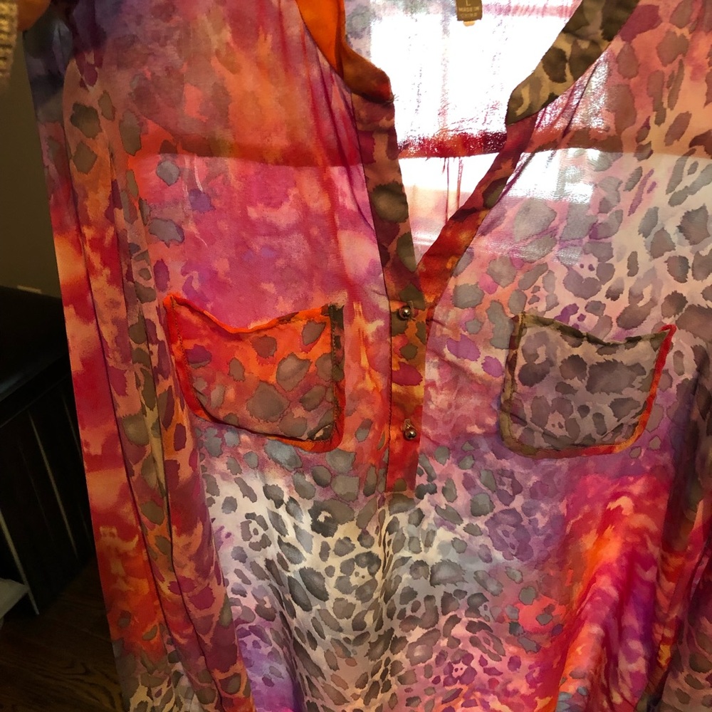 Colorful print blouse